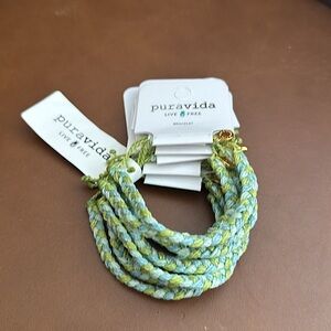 NEW WITH TAGS pura vida braided bracelet wholesale pack $150 blue/green